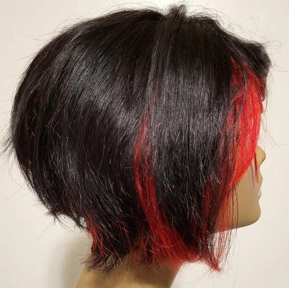 Vella Vella Remi 'Human Hair' Wig (RED/BLACK) - Picture 4 of 7